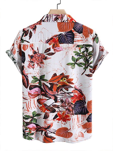 Men's Casual Hawaiian Resort Style Short Sleeve Printed Shirt
