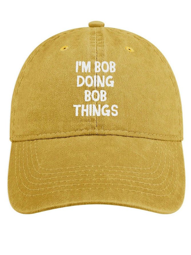 Men's /Women's I Am Bob Doing Bob Things Graphic Printing Regular Fit Adjustable Denim Hat