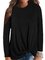 Cotton-Blend Casual Round Neck Shirts & Tops
