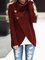 White Long Sleeve Turtleneck Buttoned Outerwear