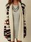 Beige Printed/dyed Long Sleeve Casual Knitted Outerwear
