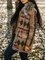 Brown Long Sleeve Printed Knitted Outerwear