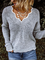 Plus Size Solid Loose Fit Women Pullover Sweaters