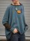 Casual Knitted Plain Round Neck Vintage Sweater