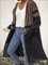 Khaki Casual Knitted Patchwork Color-Block Outerwear