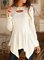 Off White Casual Swing Long Sleeve Shirts & Tops