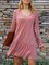 Pink Holiday V Neck Dresses