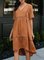 Yellow Short Sleeve A-Line Dresses