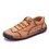 Men Hand Stitching Leather Non Slip Soft Sole Outdoor Casual Shoes