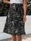 Black Floral Chiffon Mermaid Skirts