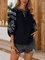 Dark_Blue Casual Shift V Neck Shirts & Tops