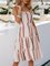 Stripe Sleeveless Square Neck Dresses