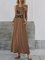 Coffee Letter Sleeveless Dresses