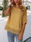Light Khaki Shift Cotton Casual Shirts & Tops