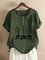 Cotton-Blend Casual Cats Print T-Shirts & Tops