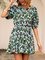 Lightgreen Short Sleeve Boho Dresses