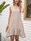Light Khaki A-Line Boho Cotton-Blend Dresses