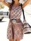 As Picture Holiday Crew Neck Floral-Print Dresses