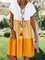 Mostata Women V Neck Short Sleeve Striped And Polka Dots Dresses