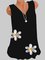 Black Floral-Print Casual Shirts & Tops