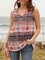 Women Tribal Sleeveless Printed Tank Top