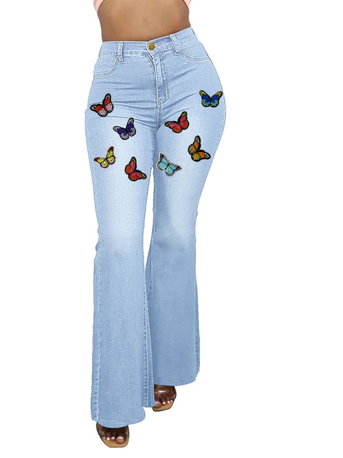 Butterfly Casual Regular Fit Jeans