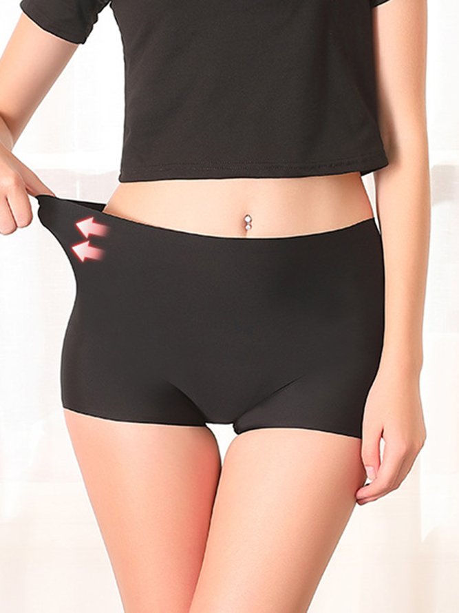 Women's Ice Silk Seamless Boxer Brief Anti-Smudge Underwear Summer