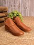 Mostata Women's winter boots Comfy Daily Adjustable Soft Leather Booties