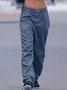 Mostata Cargo Pants Casual Plain Pockets Women Pants