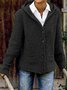 Hooded Long Sleeve Knitted Cardigan Sweater Outerwear