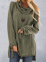 Mostata Casual Cowl Neck Plus Size Sweater