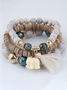 Mostata Alloy Vintage Boho Beads Tassel Bracelet