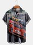 Men's Racing Print Casual Breathable Short Sleeve Shirt
