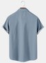 Men's Art Geometric Panel Casual Short Sleeve Hawaiian Shirt