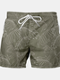 Hawaiian Leaf Graphic Men's Beach Shorts