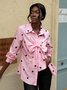 Regular Fit Shirt Collar Casual Long Sleeve Blouse